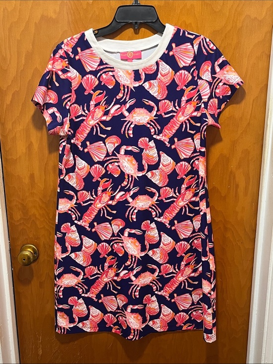 Kaeli Smith Dresses & Skirts - Kaeli Smith Navy Short sleeve Dress with Sea Life Print